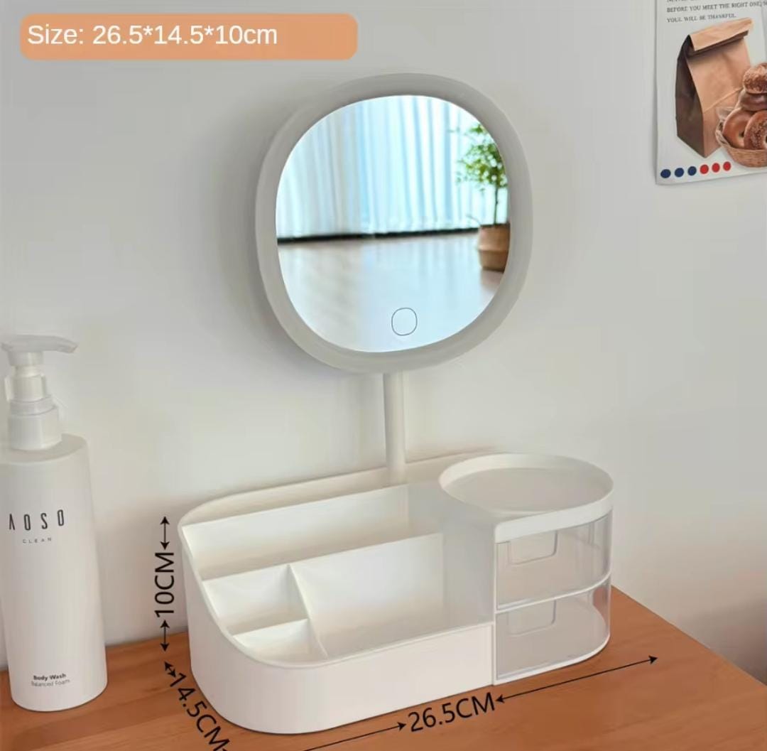 ORGANIZADOR DE MAQUILLAJE PLASTICO CON 6 COMPARTIMENTOS DE 2 CAJONES