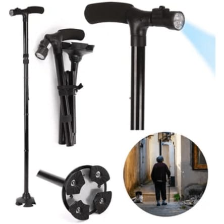 BASTONES PLEGABLES RETRACTIL CON LUZ