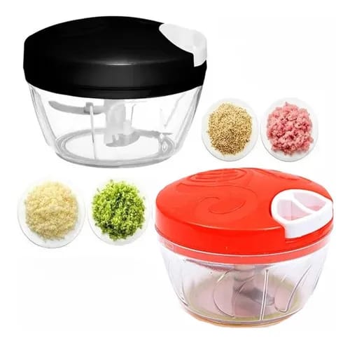 PROCESADOR TRITURADOR DE ALIMENTOS VERDURAS MANUAL DE 2 CUCHILLAS