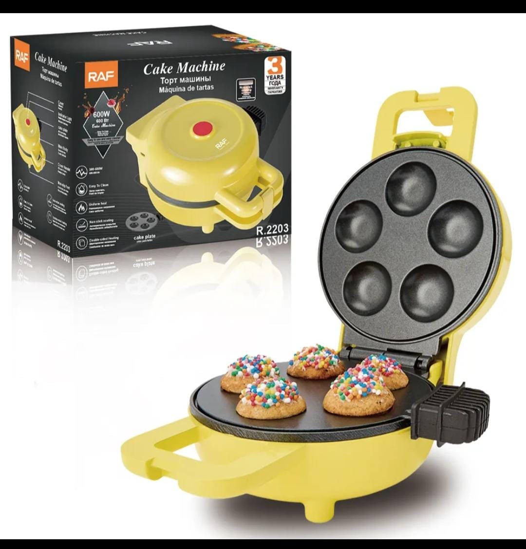 MAQUINA PARA MINI CUPCAKES 600W R.2203