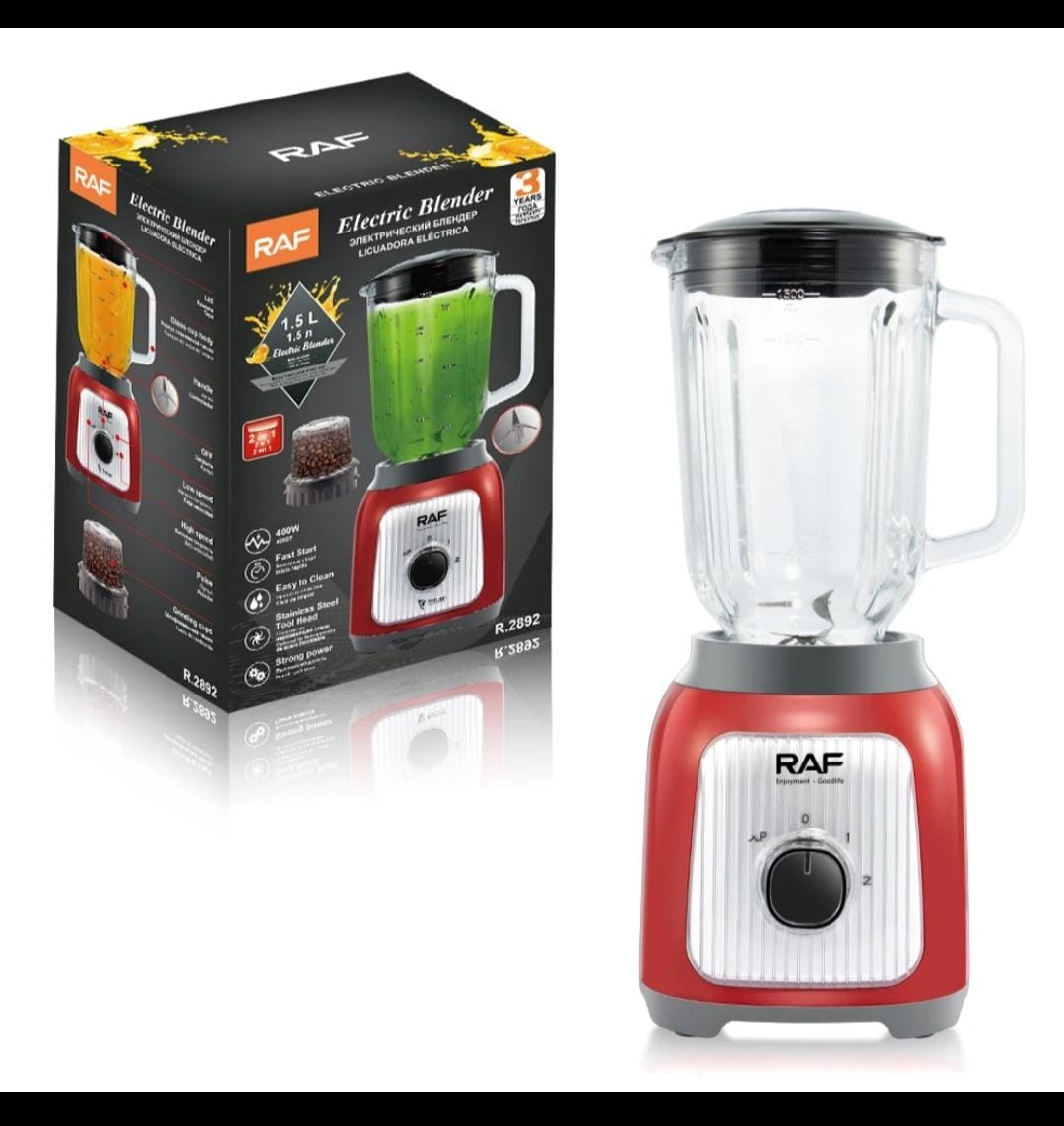 LICUADORA RAF DE 1.5L 2 EN 1 400W R.2892