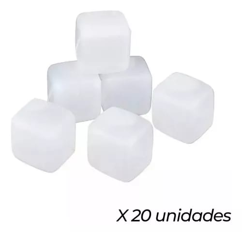CUBOS DE HIELO REUTILIZABLE DE SILICONA REUTILIZABLE BOLSA POR 20 UNIDADES