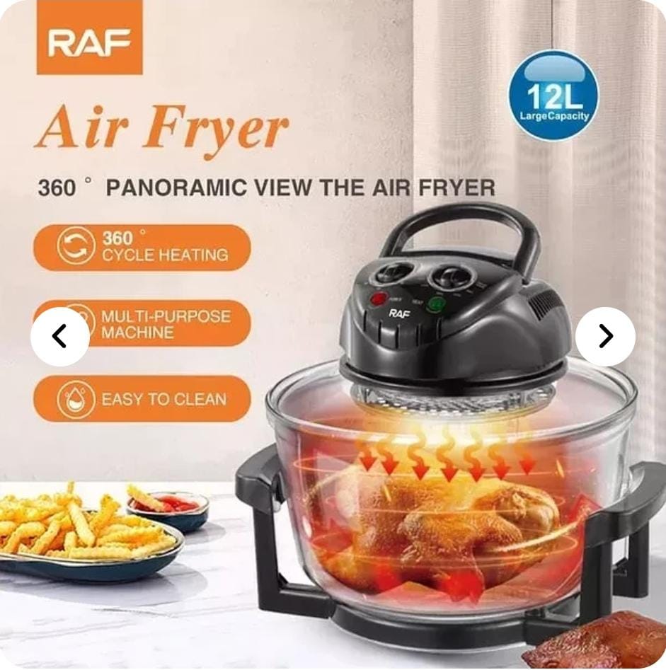 FREIDORA DE AIRE DE 12L HALOGENA ANTIADHERENTE DE 3500W