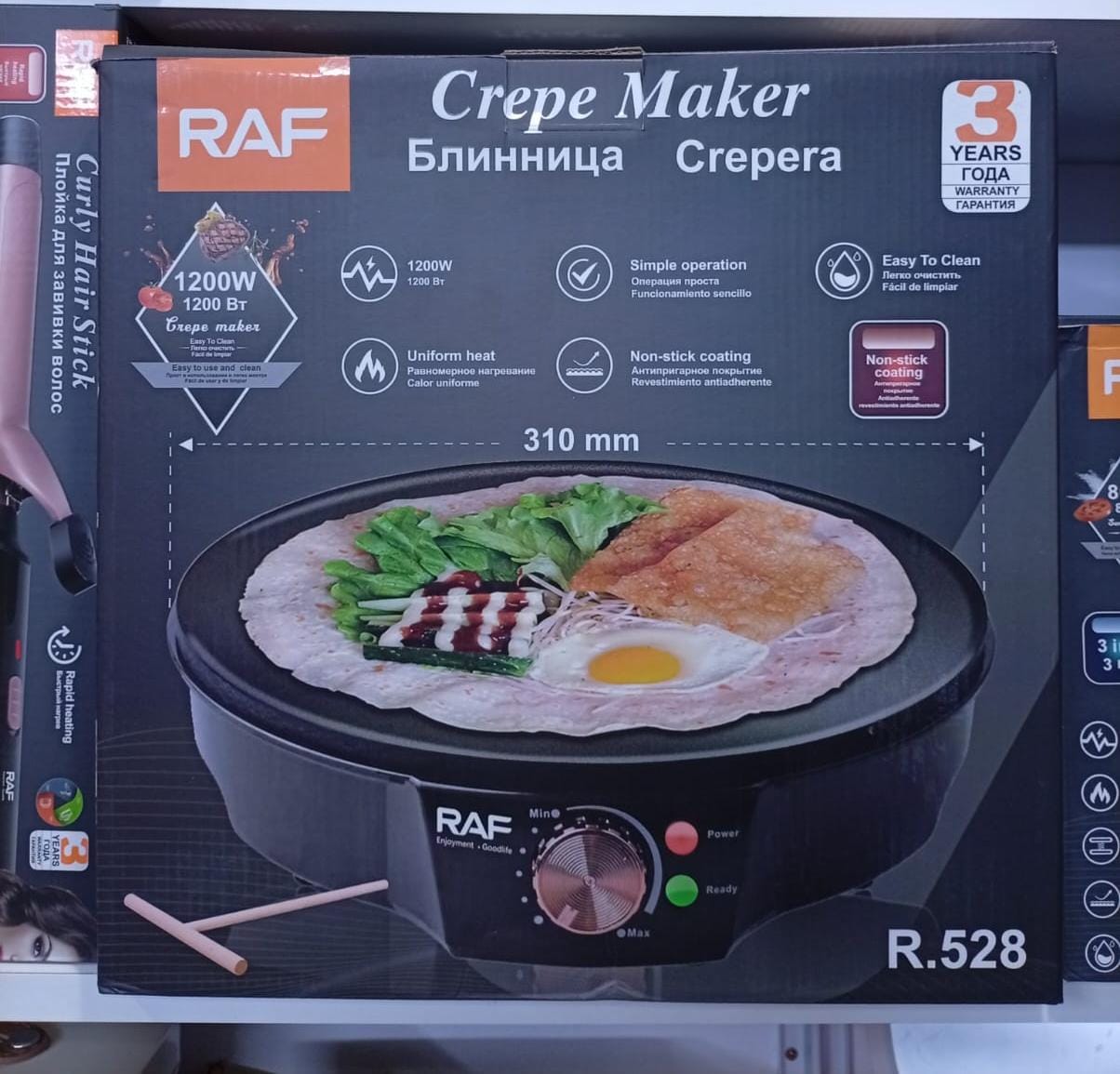 CREPERA RAF R.528 DE 11 PULGADAS 1200w PARA PANQUEQUES ANTIADHERENTE