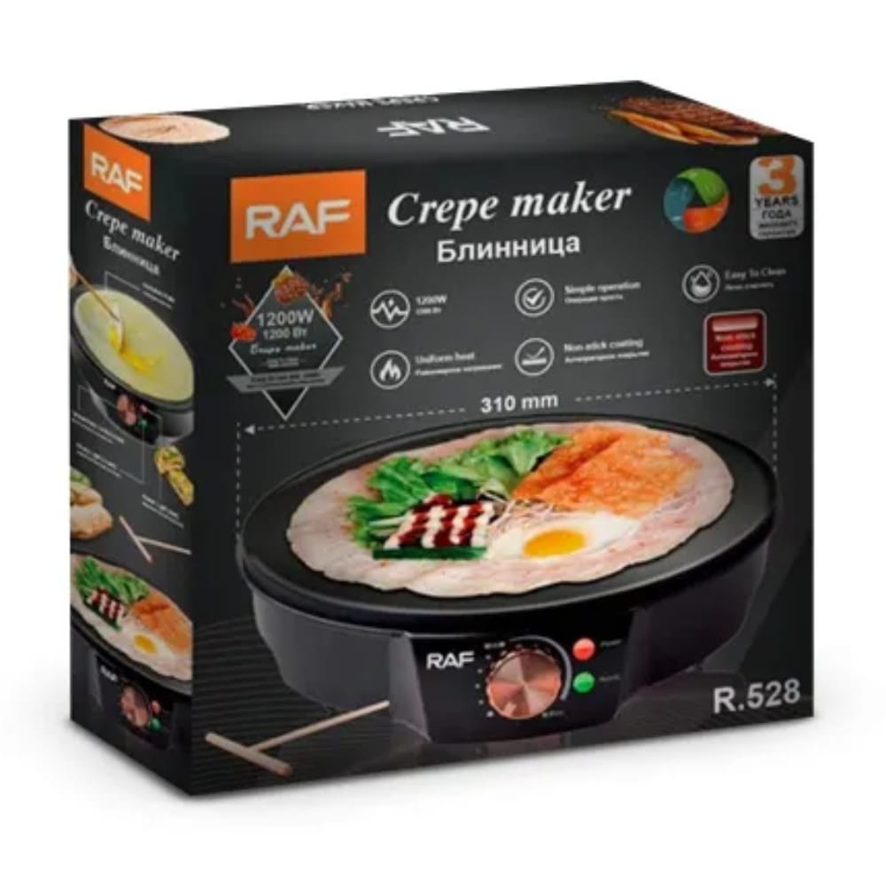 CREPERA RAF R.528 DE 11 PULGADAS 1200w PARA PANQUEQUES ANTIADHERENTE