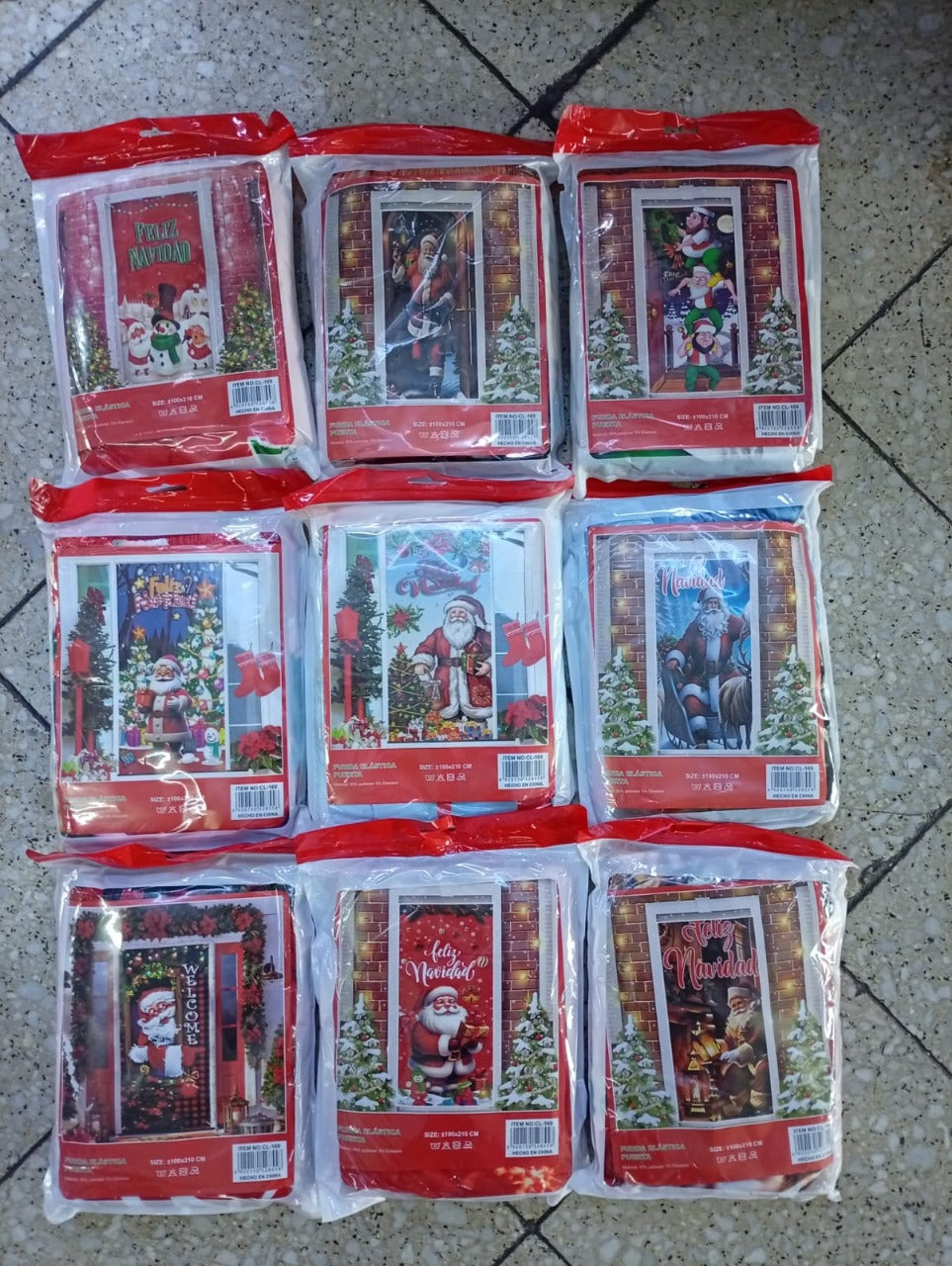 FUNDA ELÁSTICA DE PUERTA NAVIDEÑA