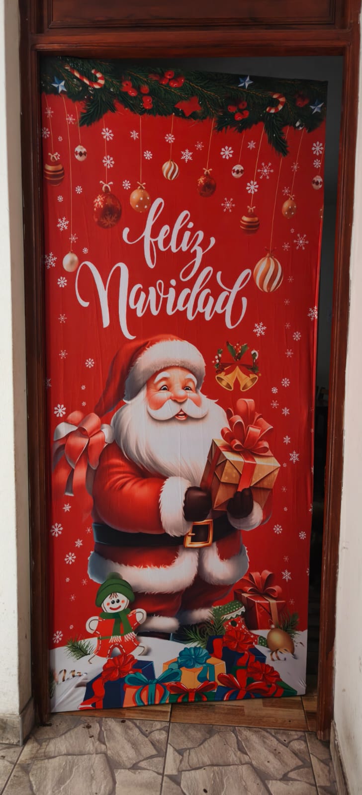 FUNDA ELÁSTICA DE PUERTA NAVIDEÑA