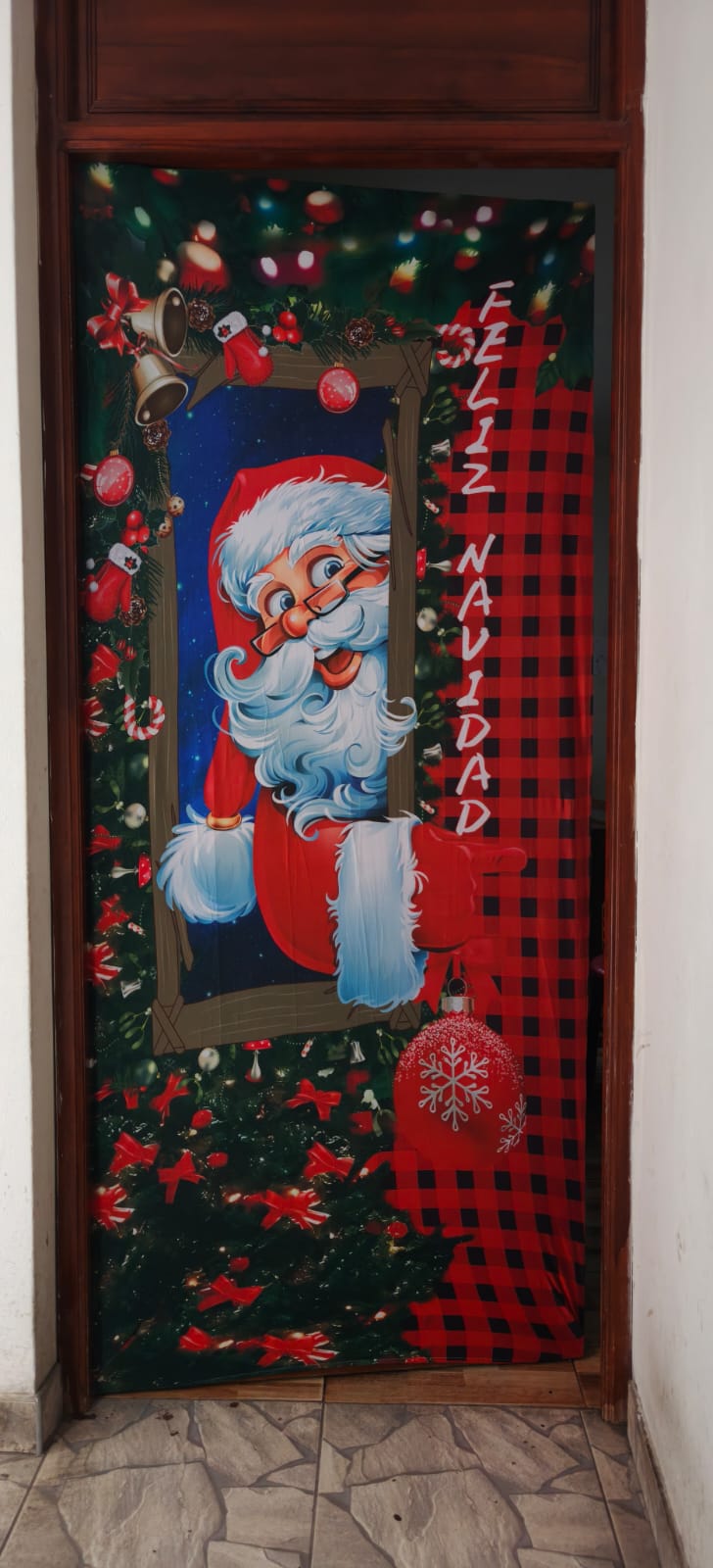 FUNDA ELÁSTICA DE PUERTA NAVIDEÑA
