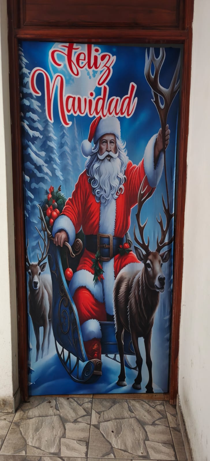 FUNDA ELÁSTICA DE PUERTA NAVIDEÑA