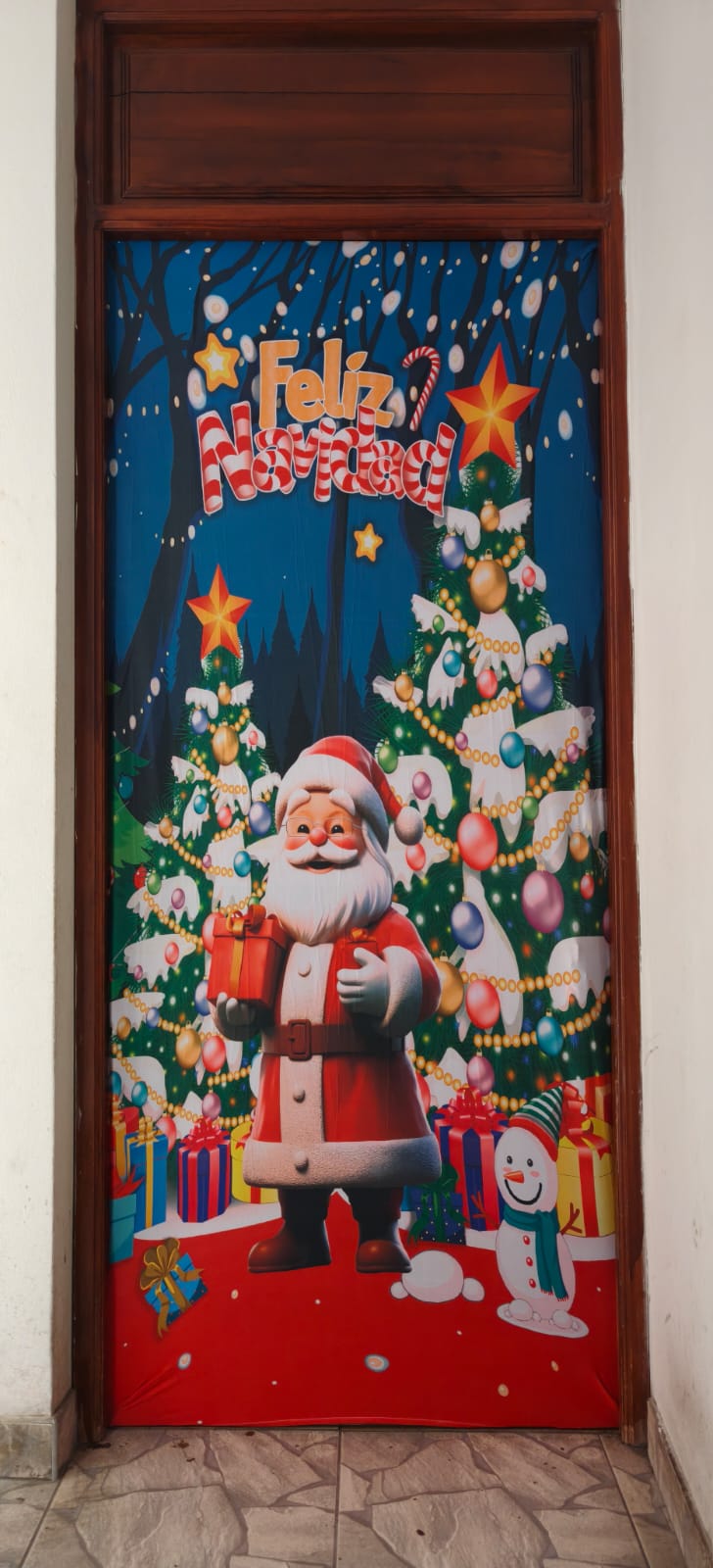 FUNDA ELÁSTICA DE PUERTA NAVIDEÑA