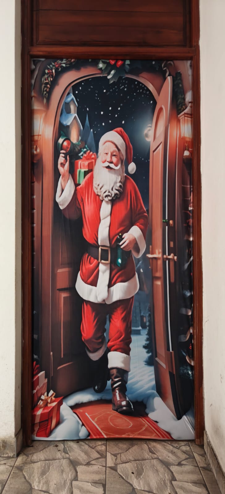 FUNDA ELÁSTICA DE PUERTA NAVIDEÑA