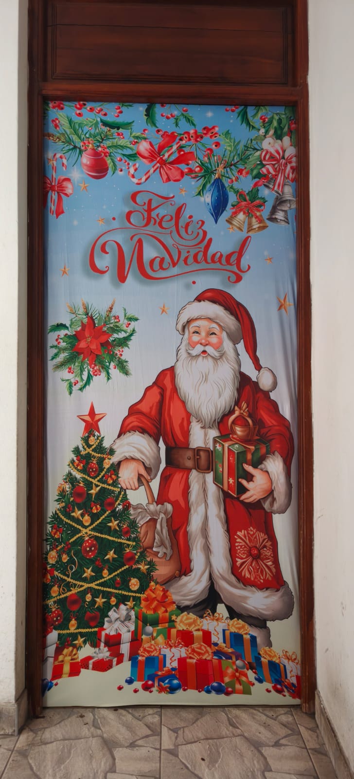 FUNDA ELÁSTICA DE PUERTA NAVIDEÑA