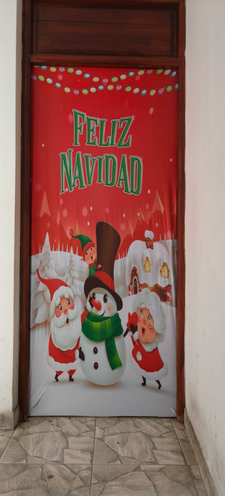 FUNDA ELÁSTICA DE PUERTA NAVIDEÑA