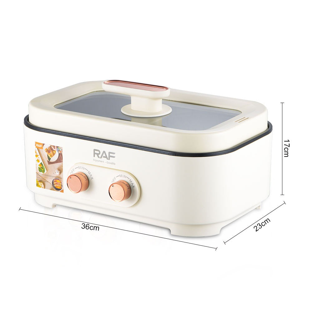 OLLA CALIENTE ELÉCTRICA MULTIFUNCIONAL + PARRILLA RAF R.5420 (6L)