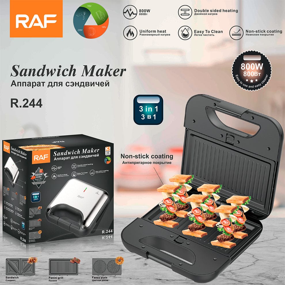Sandwichera – Wafflera – Parrilla RAF R.244 💯