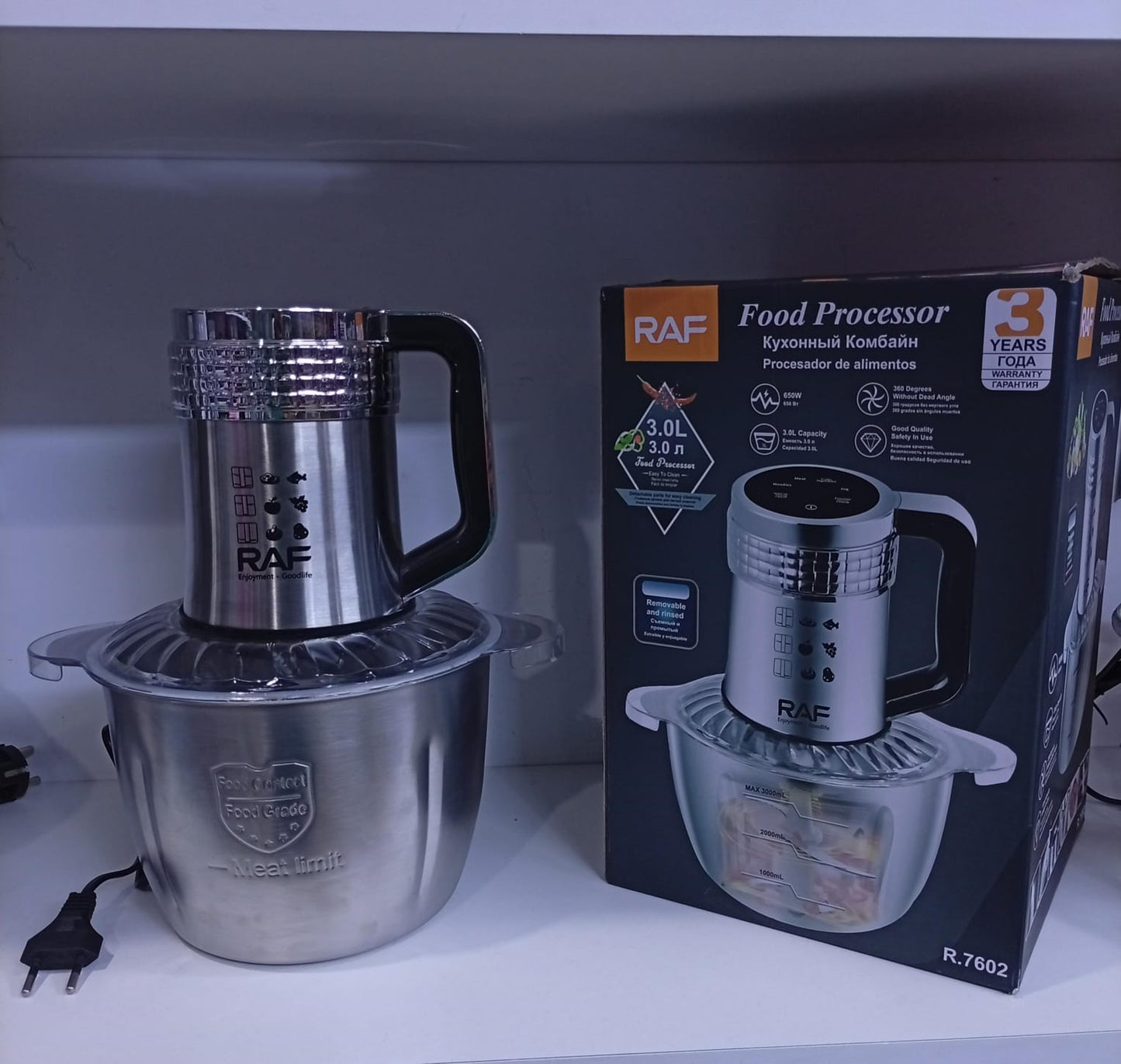 📌 Procesador de alimentos Digital 650W Raf R.7602