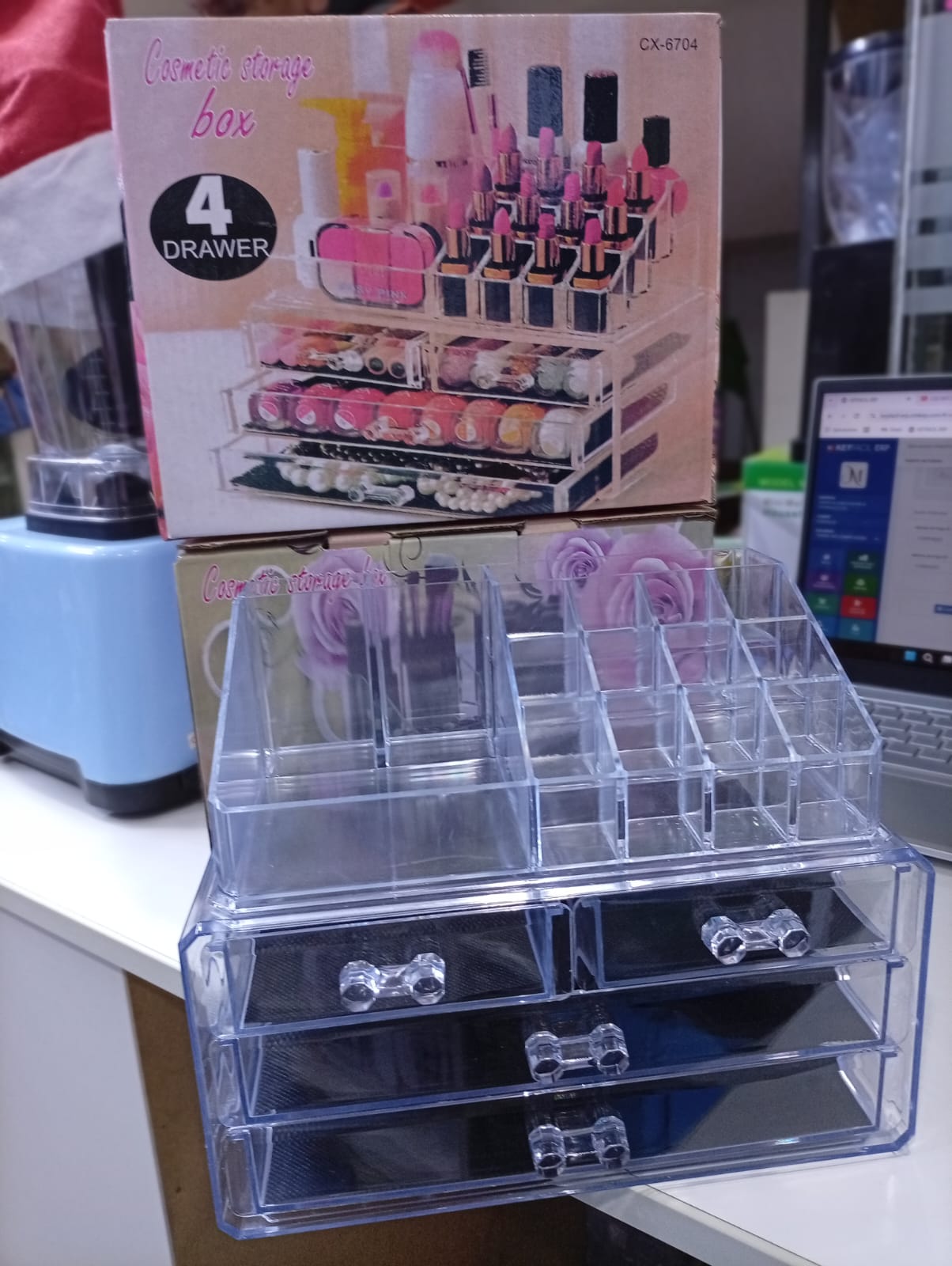 JOYEROS COSMETIQUEROS ACRILICOS DE 4 CAJONES