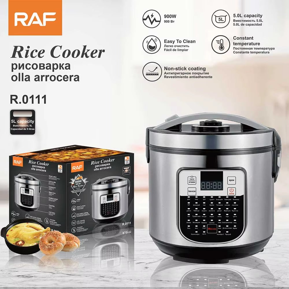 🍚✨ OLLA ARROCERA MULTIFUNCIONAL ELÉCTRICA DIGITAL RAF. R.0111– 5L (ESTILO OLLA A PRESIÓN)