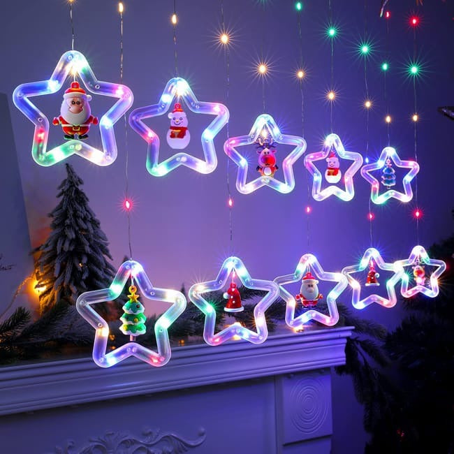 🎄✨ CORTINA DE LUCES NAVIDEÑAS CASCADA LED – 3 METROS USB ✨🎄