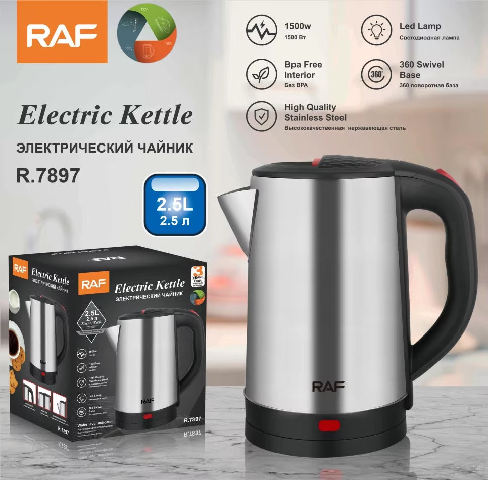 ☕✨ HERVIDOR ELÉCTRICO RAF – R.7897 (1500W / 2.5L)