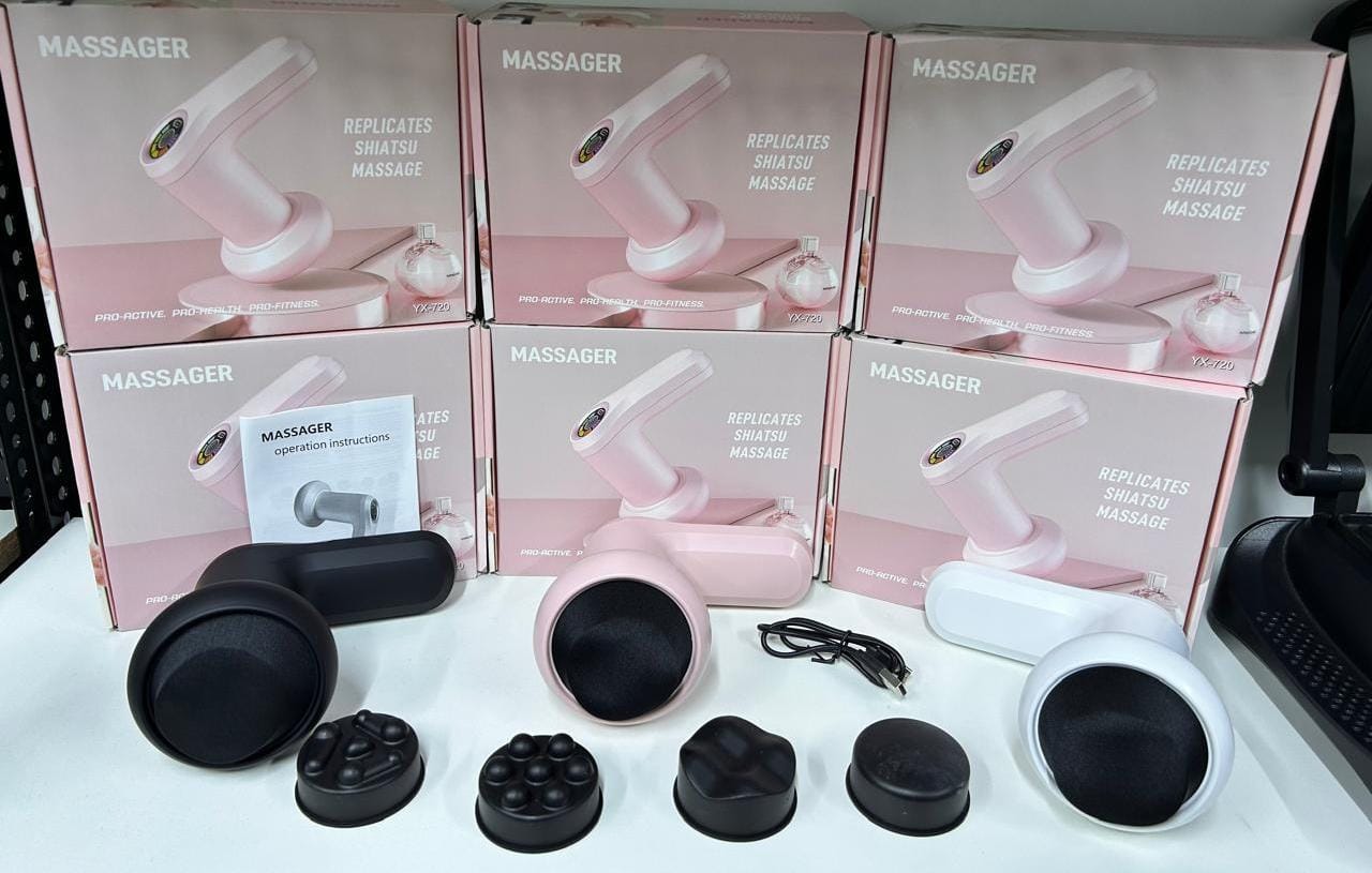 PISTOLA FACIAL PORTATIL MASAGEADOR CORPORAL DE 6 VELOCIDADES