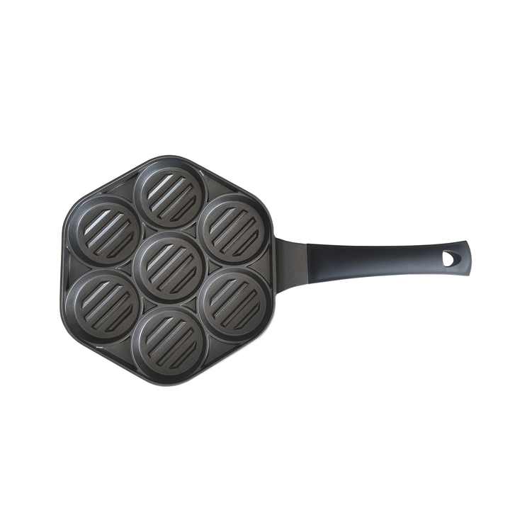 ✅SARTÉN GRILL DE 7 UNIDADES PARA HACER HAMBURGUESAS, PAN, PANQUEQUES
