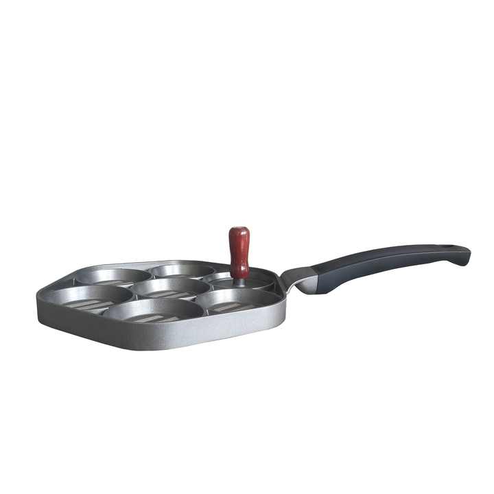 ✅SARTÉN GRILL DE 7 UNIDADES PARA HACER HAMBURGUESAS, PAN, PANQUEQUES
