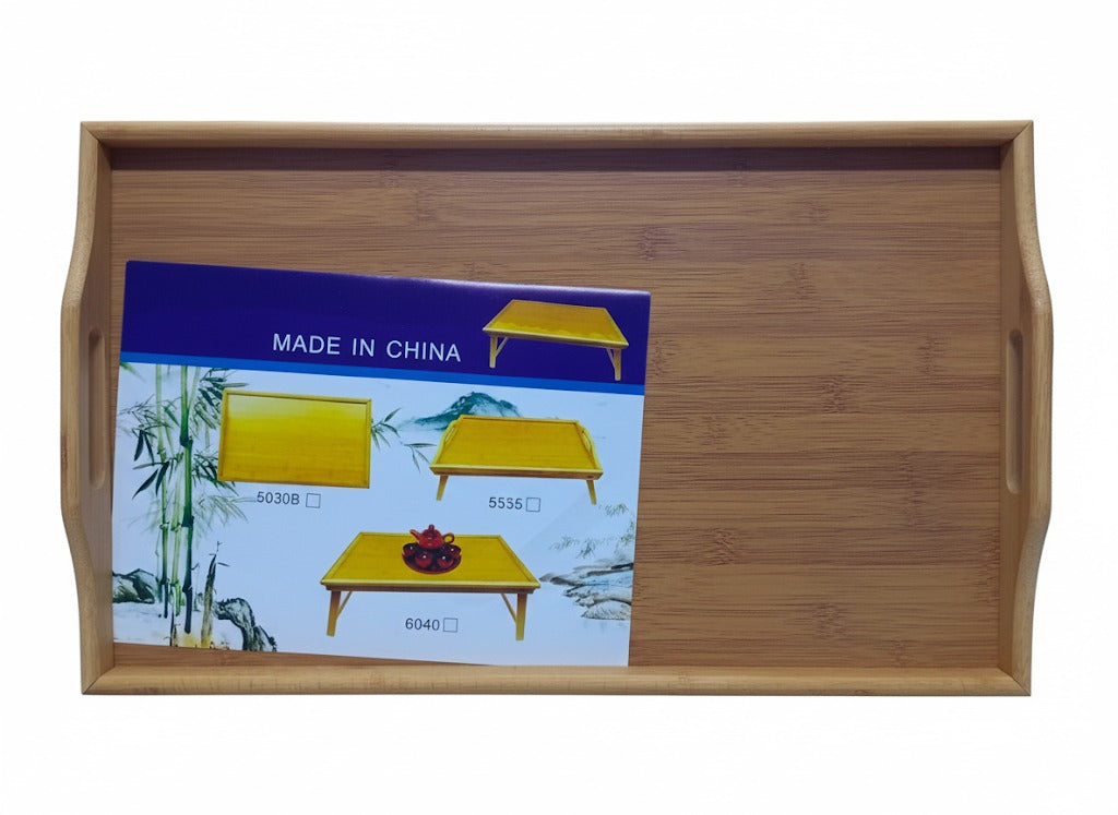 🎀 MESA PLEGABLE DE MADERA DE BAMBÚ PARA DESAYUNO EN LA CAMA