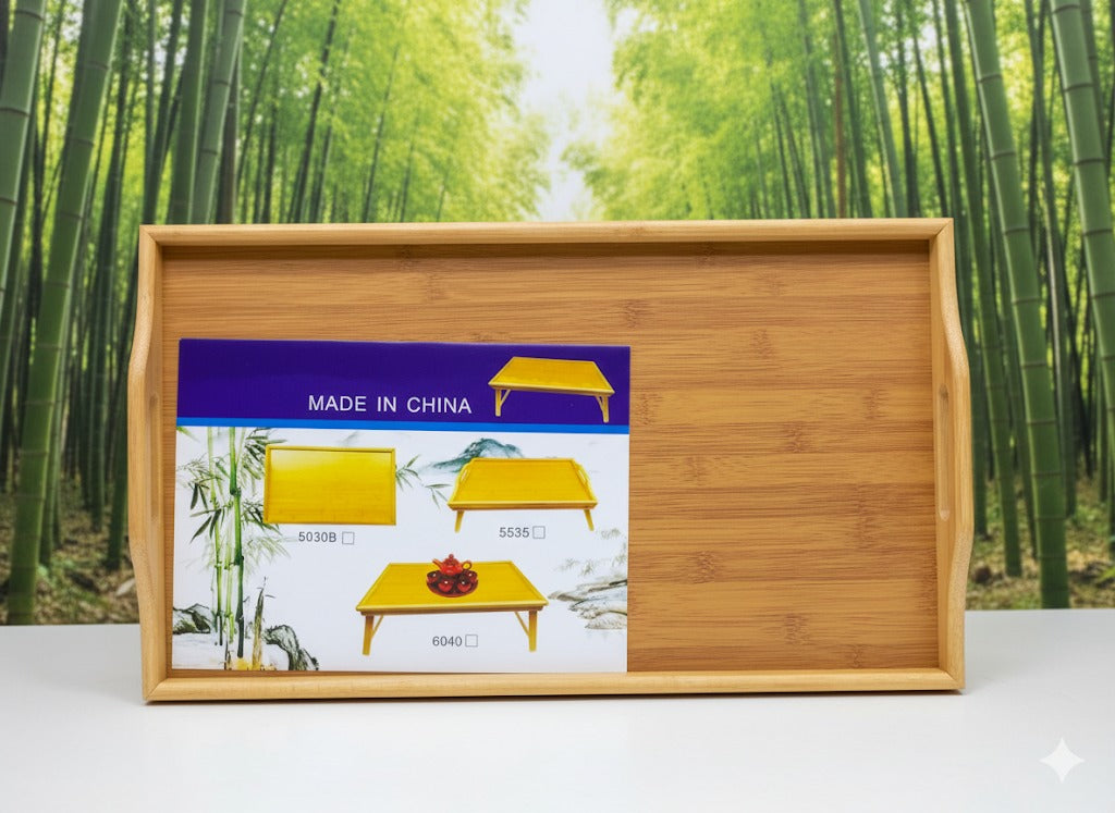 🎀 MESA PLEGABLE DE MADERA DE BAMBÚ PARA DESAYUNO EN LA CAMA