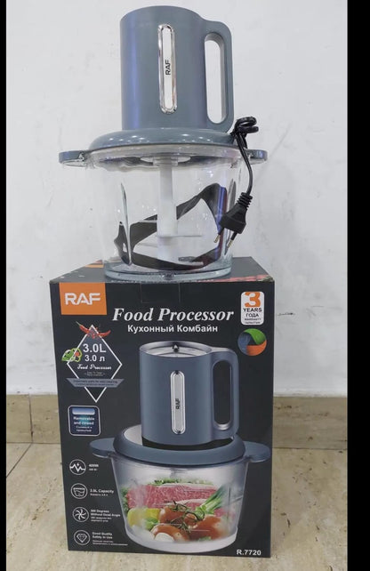 PROCESADOR  3 L 4 CUCHILLAS DE ACERO DE 400W RAF R.7720
