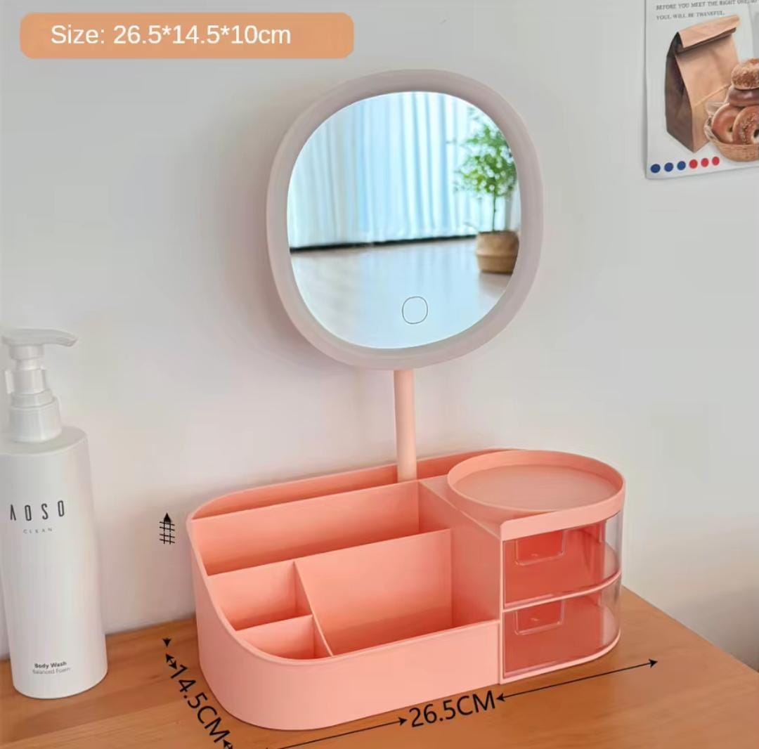 ORGANIZADOR DE MAQUILLAJE  PLASTICO  CON 6 COMPARTIMENTOS DE 2 CAJONES