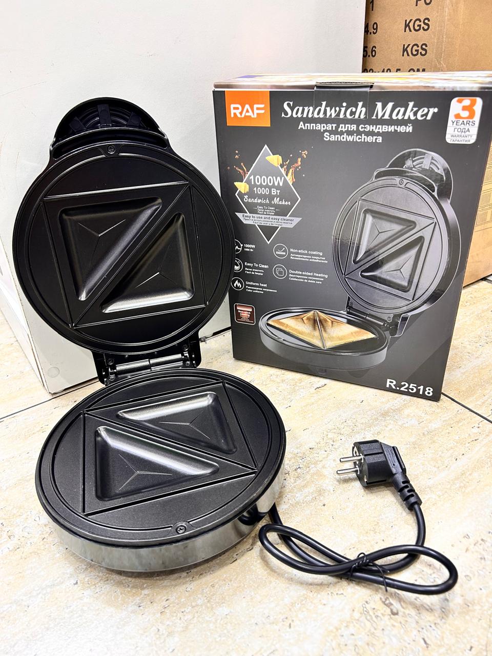 MAQUINA  SANDWICH DE 1000W RAF R.2518