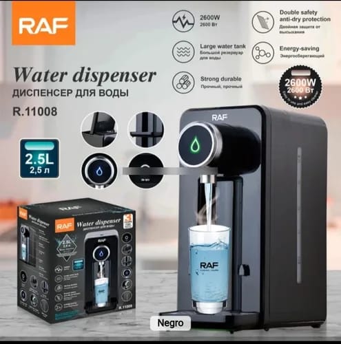 MAQUINA DISPENSADOR DE AGUA CALIENTE DIGITAL 2.5L RAF R.11008