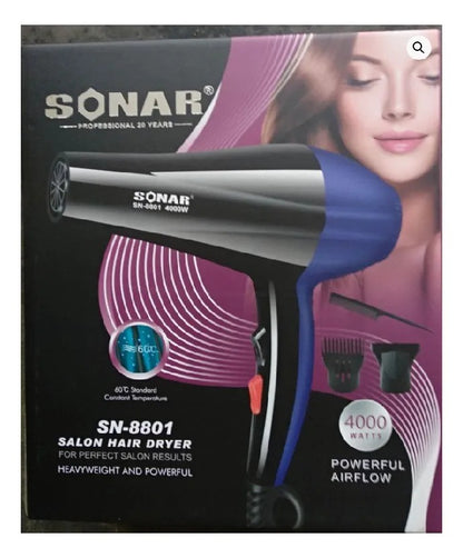 SECADORA DE CABELLO SONAR DE 4000W  SN-8801