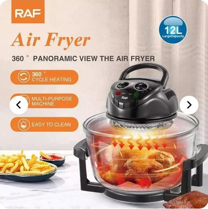 FREIDORA DE AIRE DE 12L HALOGENA ANTIADHERENTE DE 3500W