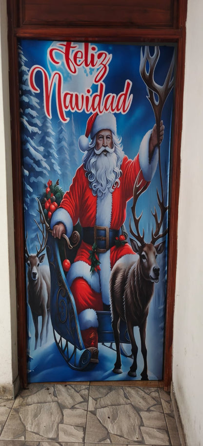 FUNDA ELÁSTICA DE PUERTA NAVIDEÑA