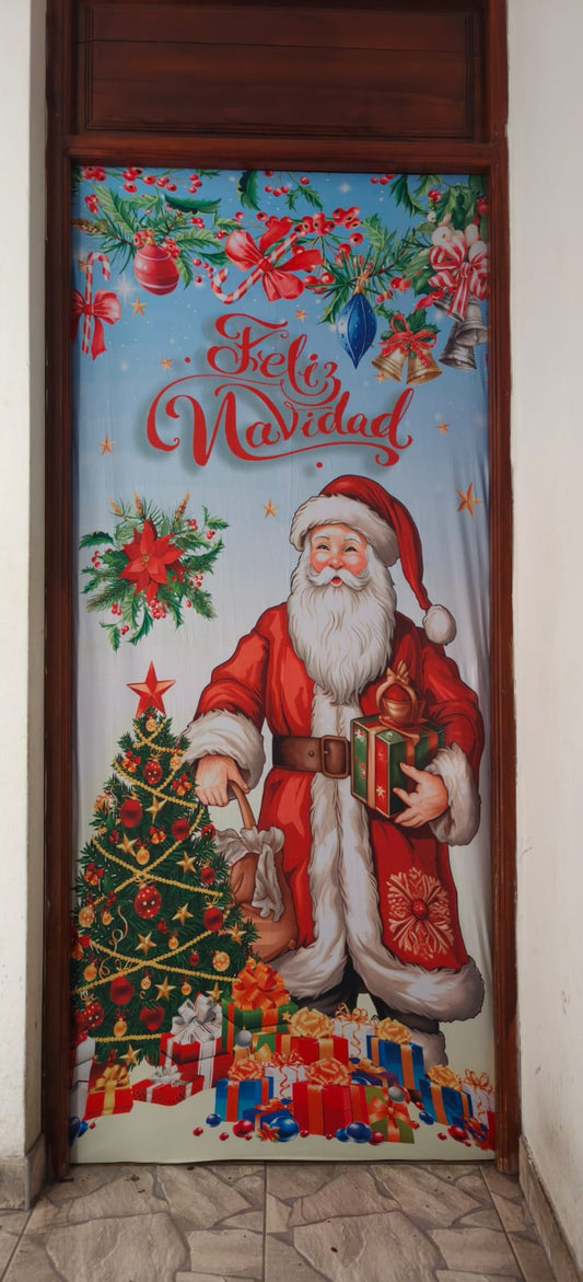 FUNDA ELÁSTICA DE PUERTA NAVIDEÑA