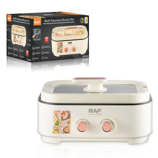 OLLA CALIENTE ELÉCTRICA MULTIFUNCIONAL + PARRILLA RAF R.5420 (6L)