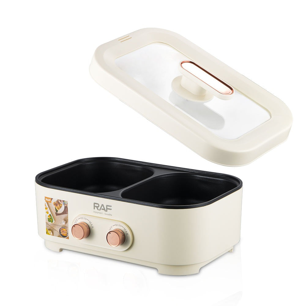 OLLA CALIENTE ELÉCTRICA MULTIFUNCIONAL + PARRILLA RAF R.5420 (6L)