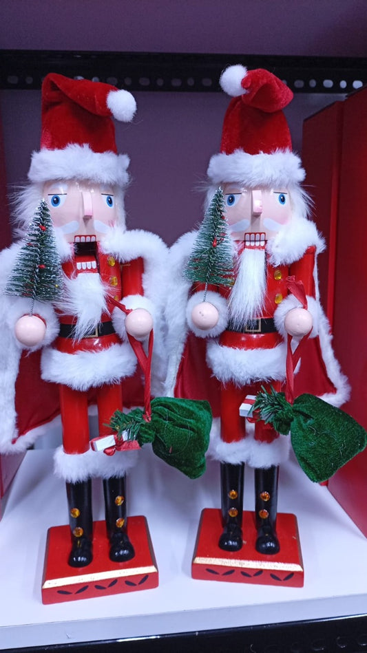 🎄✨ FIGURA DE CASCANUECES PAPÁ NOEL – VINTAGE ✨🎄