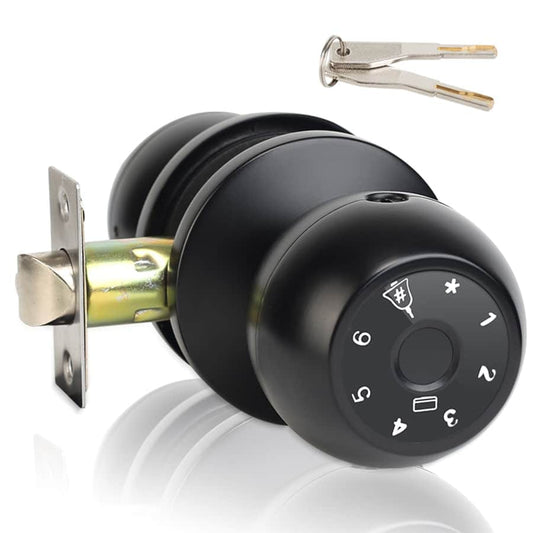 ✨ Cerradura en Bola Biométrica Inteligente con Huella Digital y Llave MSK-5