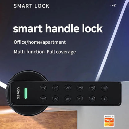 ✨ Cerradura Biométrica Inteligente con Huella Digital, Clave y Llave MSK-7