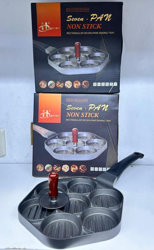 ✅SARTÉN GRILL DE 7 UNIDADES PARA HACER HAMBURGUESAS, PAN, PANQUEQUES